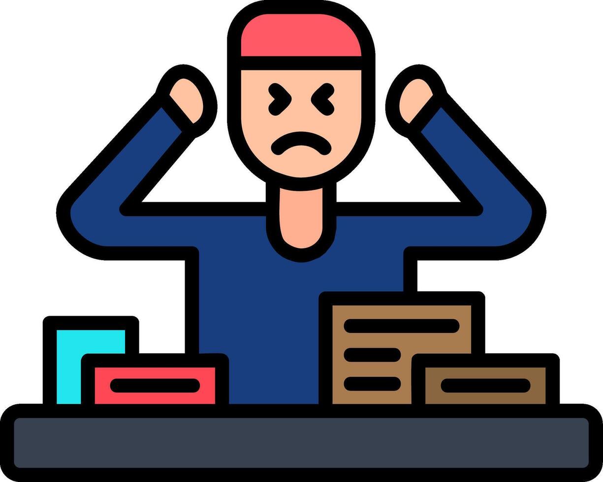 Unorganized Line Filled Icon vector