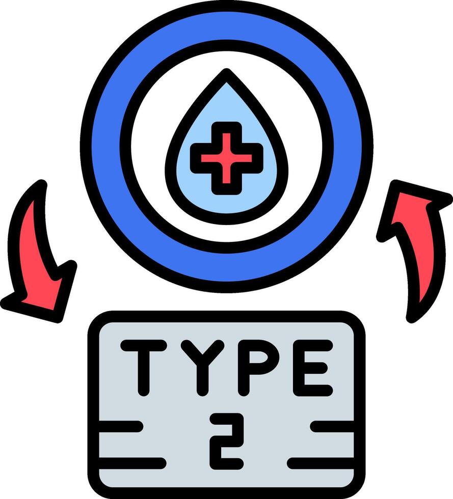Type 2 Line Filled Icon vector