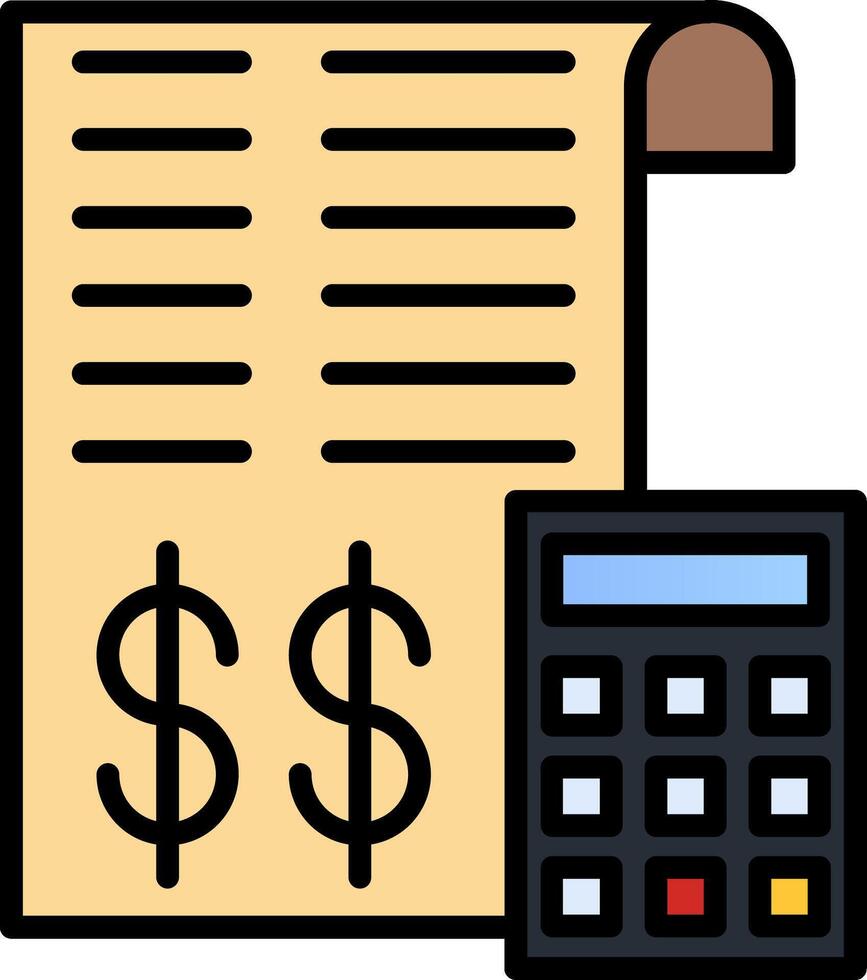 Tuition Line Filled Icon vector