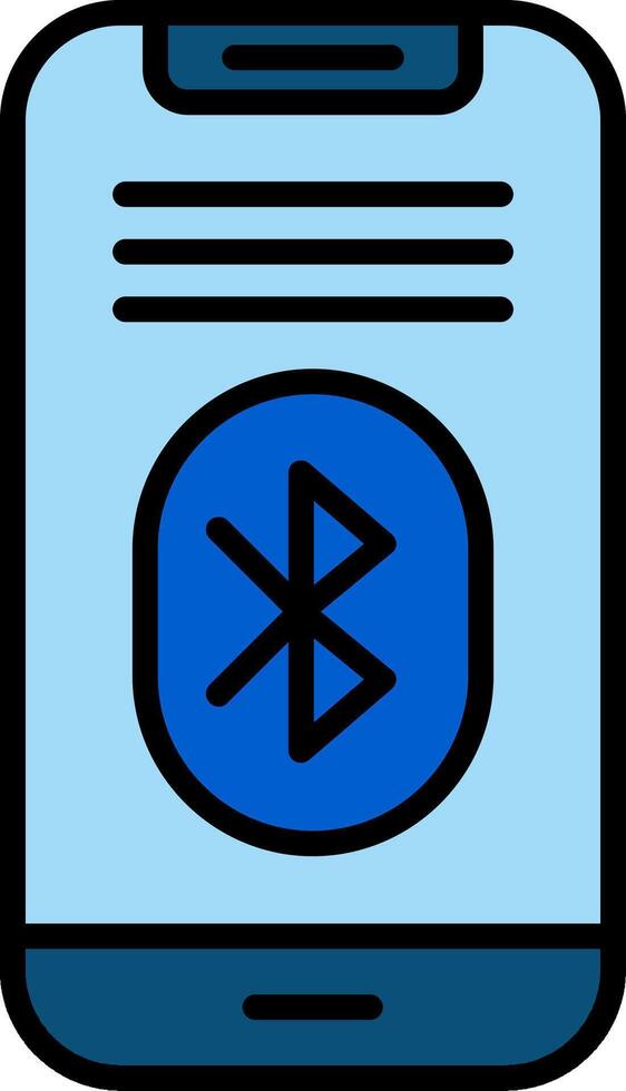 Bluetooth Line Filled Icon vector