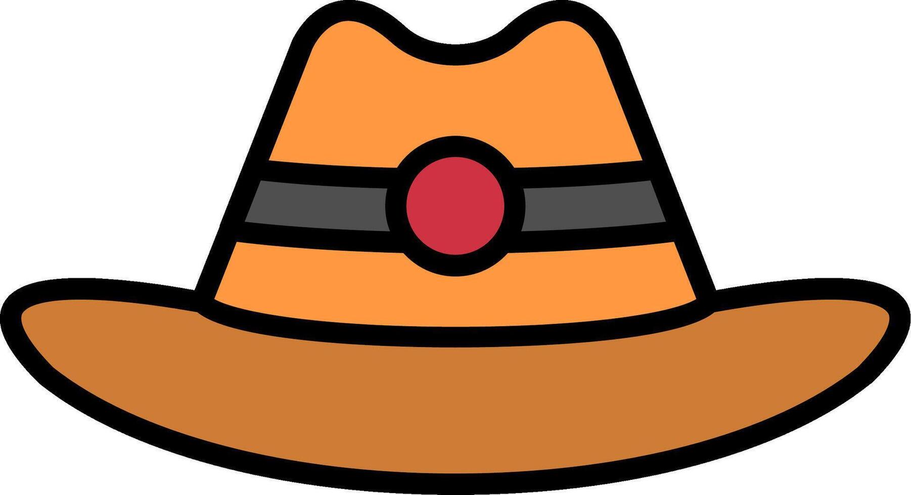 Cowboy Hat Line Filled Icon vector