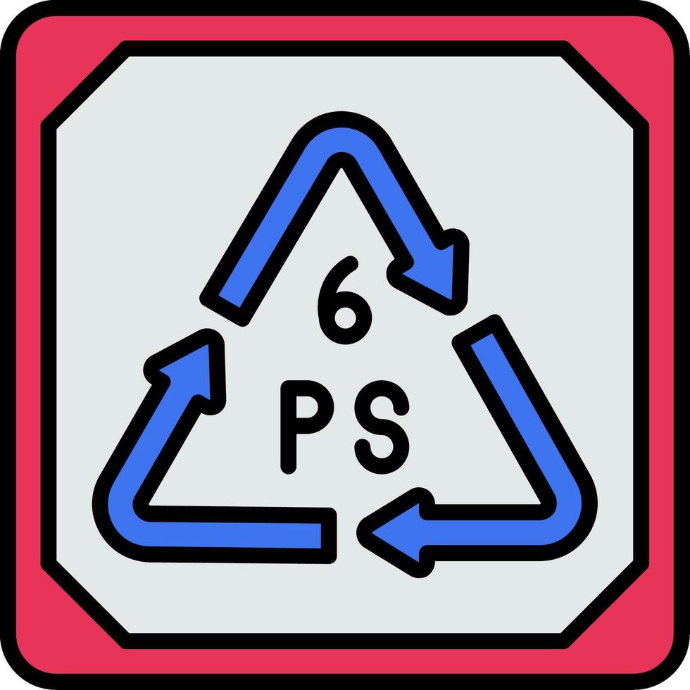 Polycarbonate Line Filled Icon vector
