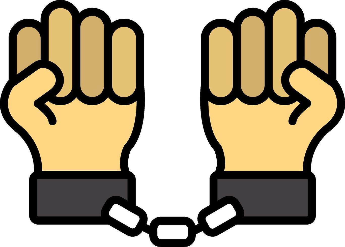 Slave Line Filled Icon vector