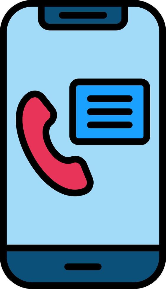 Contact Line Filled Icon vector