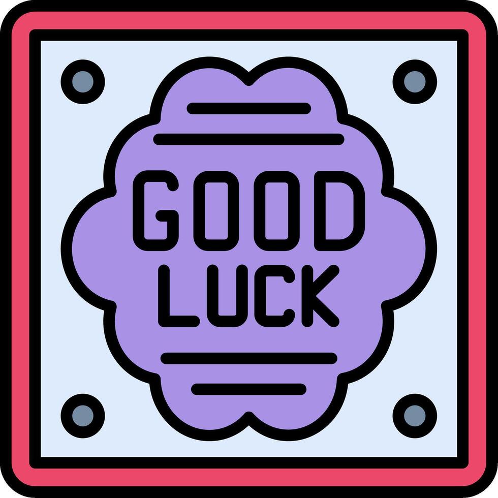 Good Luck Line Filled Icon vector