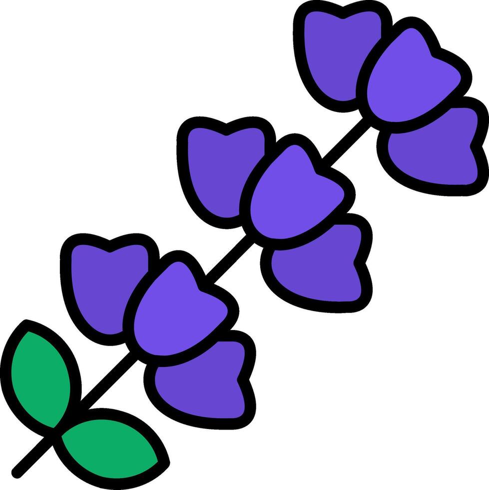 Lavender Line Filled Icon vector