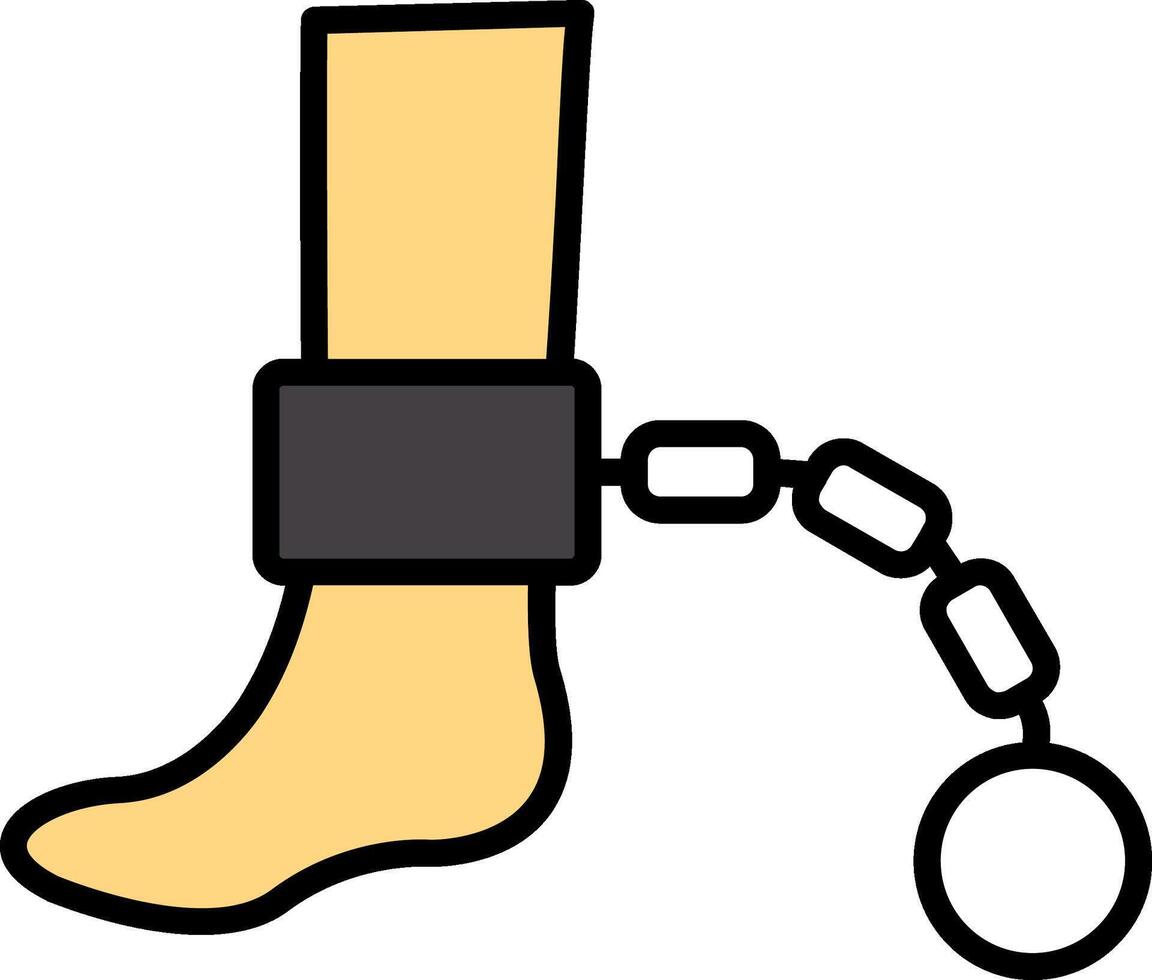 Slave Line Filled Icon vector