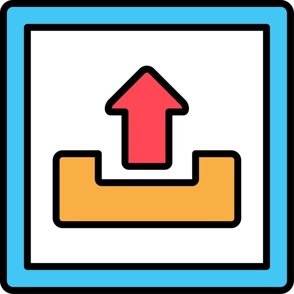 Arrow Up Line Filled Icon vector
