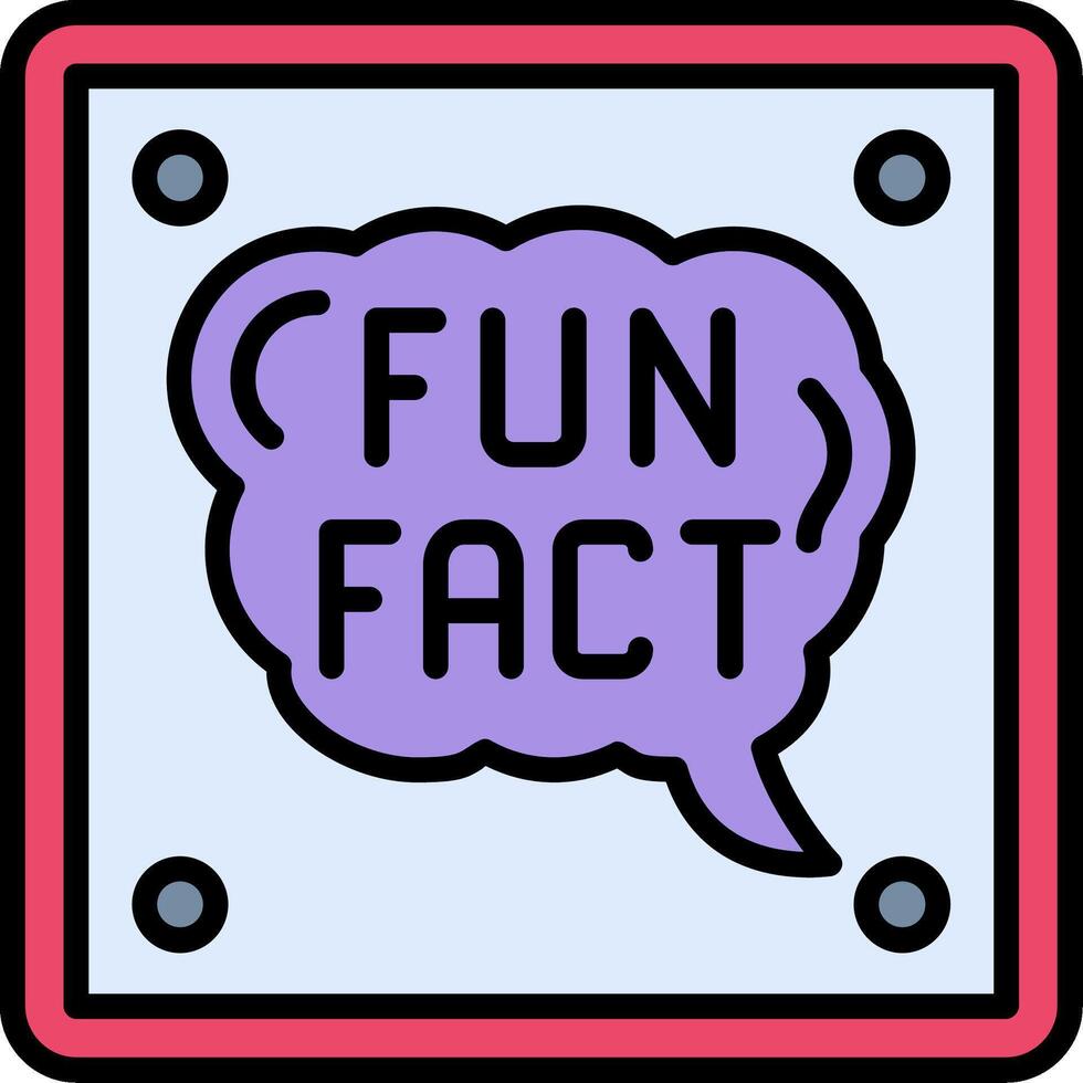 Fun Fact Line Filled Icon vector