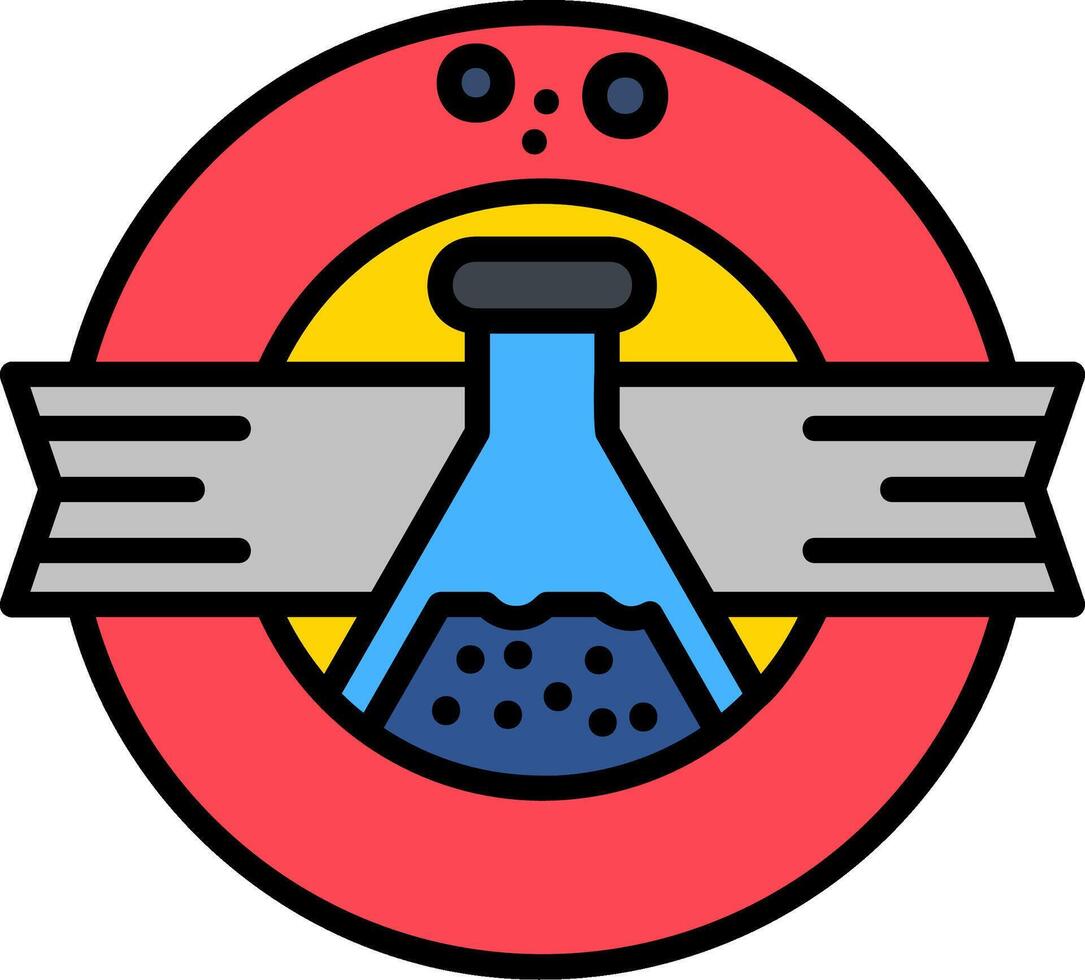 Lab Tested Line Filled Icon vector
