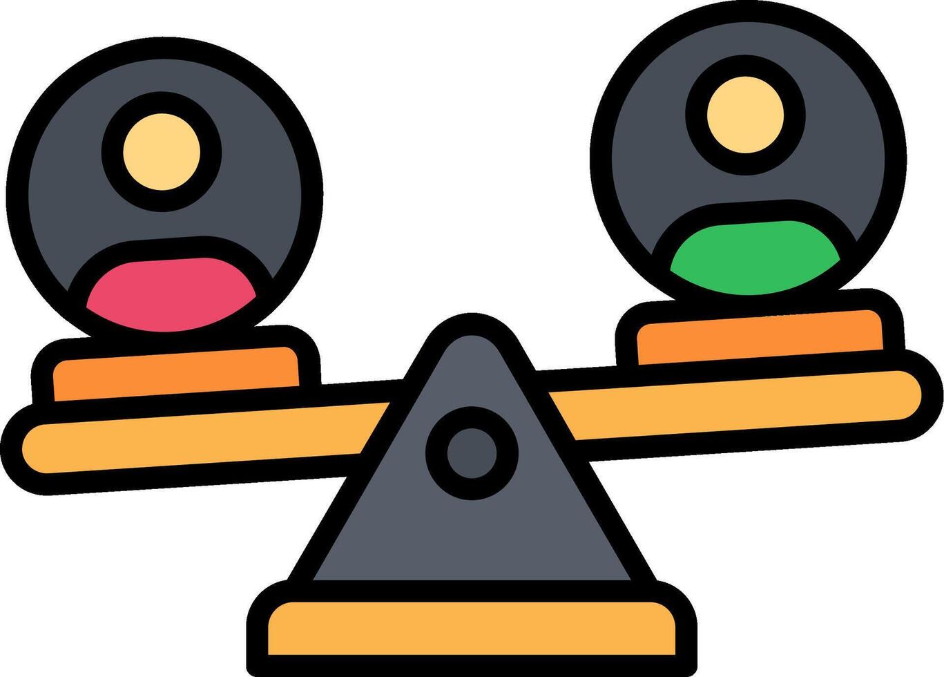 Social Equality Line Filled Icon vector