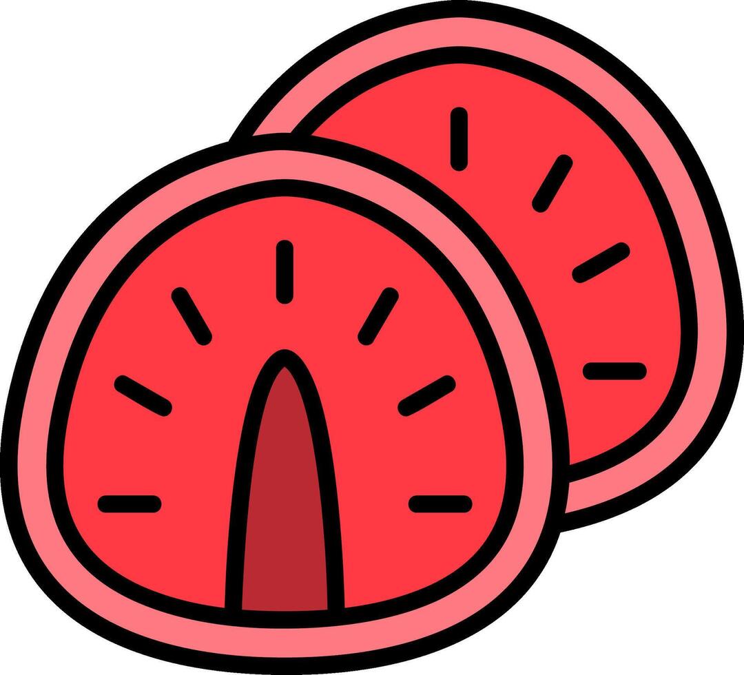 Daifuku Line Filled Icon vector
