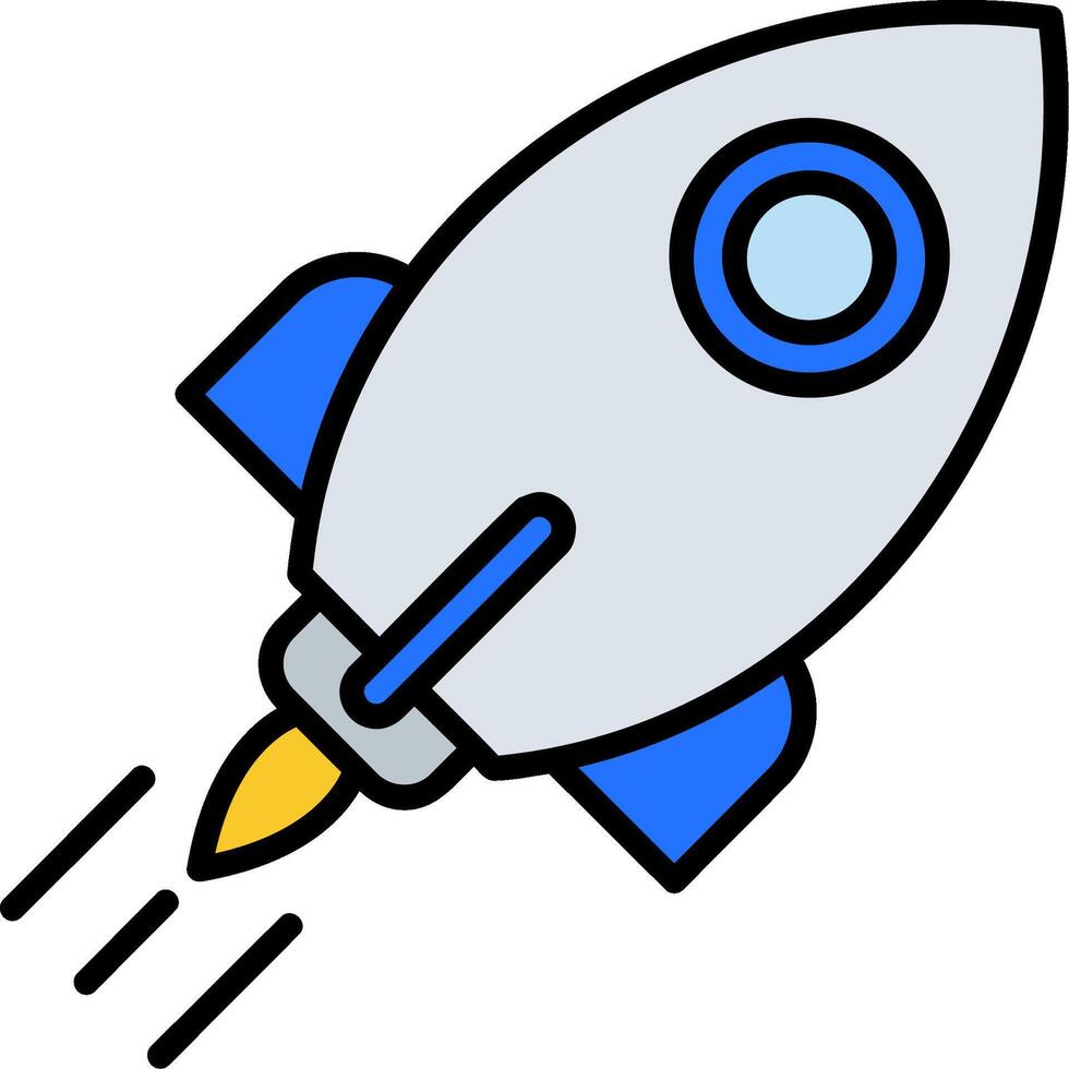 Boost Line Filled Icon vector