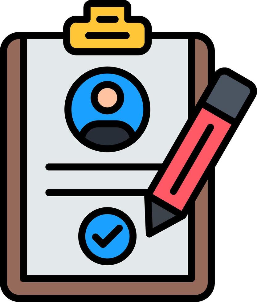Inscription Line Filled Icon vector