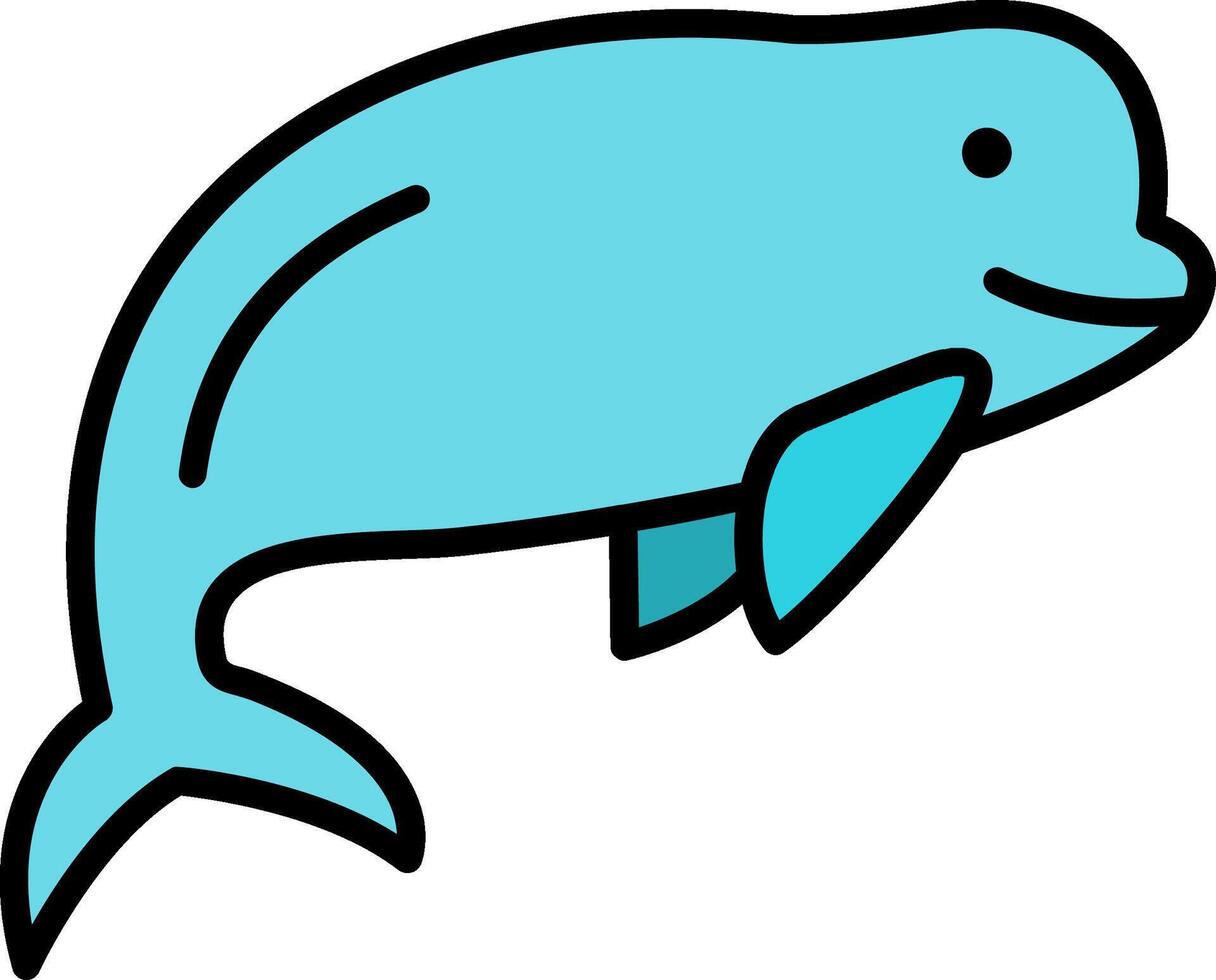 Beluga Line Filled Icon vector