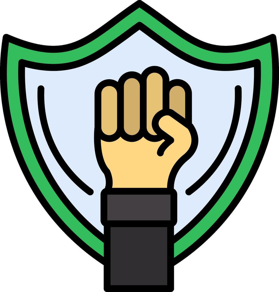 Civil Rights Line Filled Icon vector