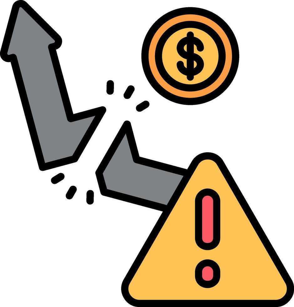 Disruption Line Filled Icon vector