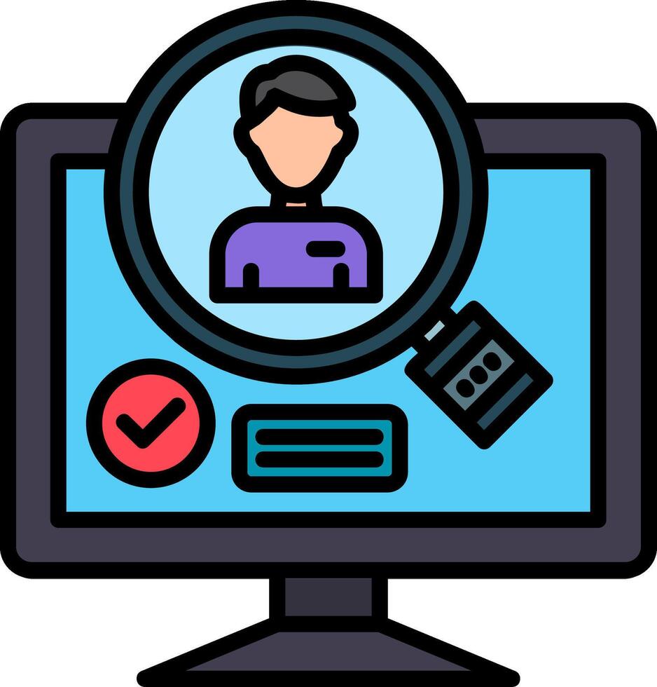 Hiring Line Filled Icon vector