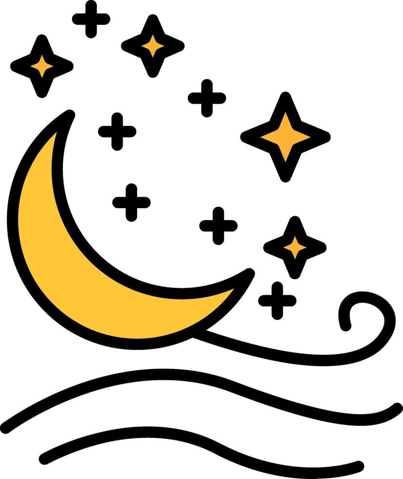 Breeze Line Filled Icon vector