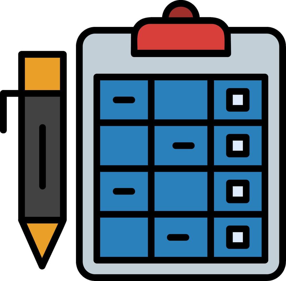 Transcript Line Filled Icon vector