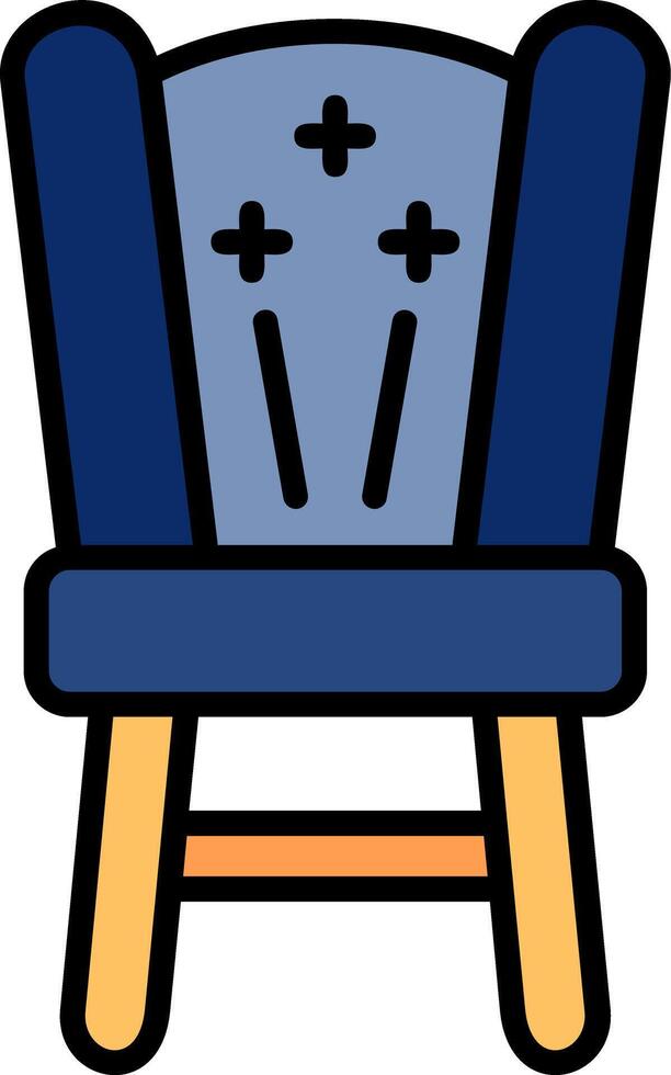 Chair Line Filled Icon vector