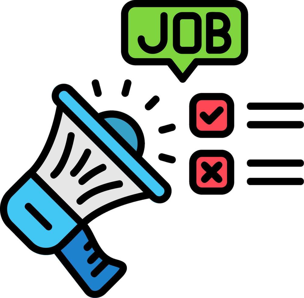 Jobs Line Filled Icon vector