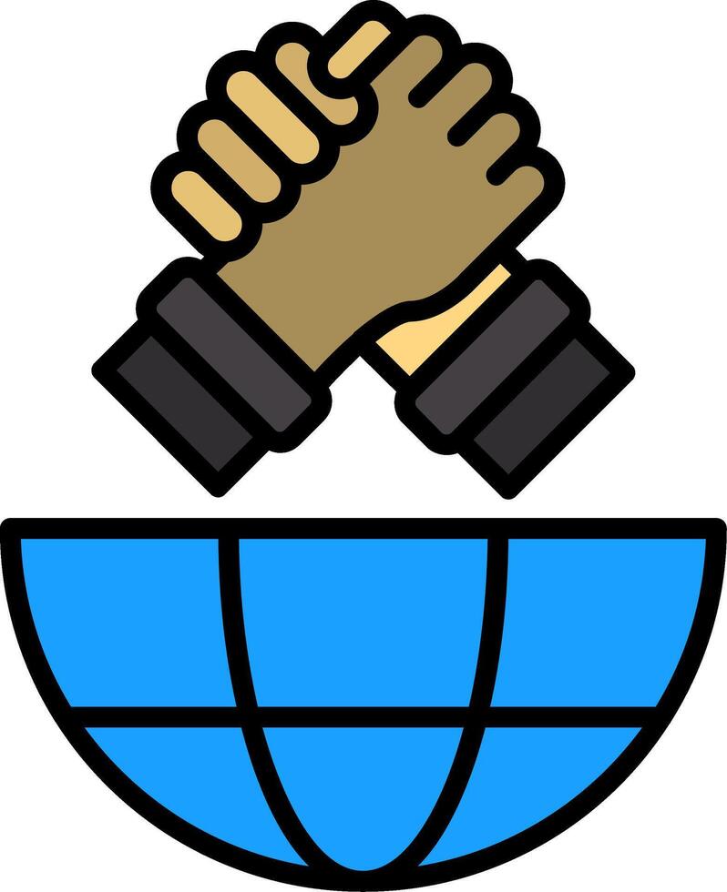 Friendship Line Filled Icon vector