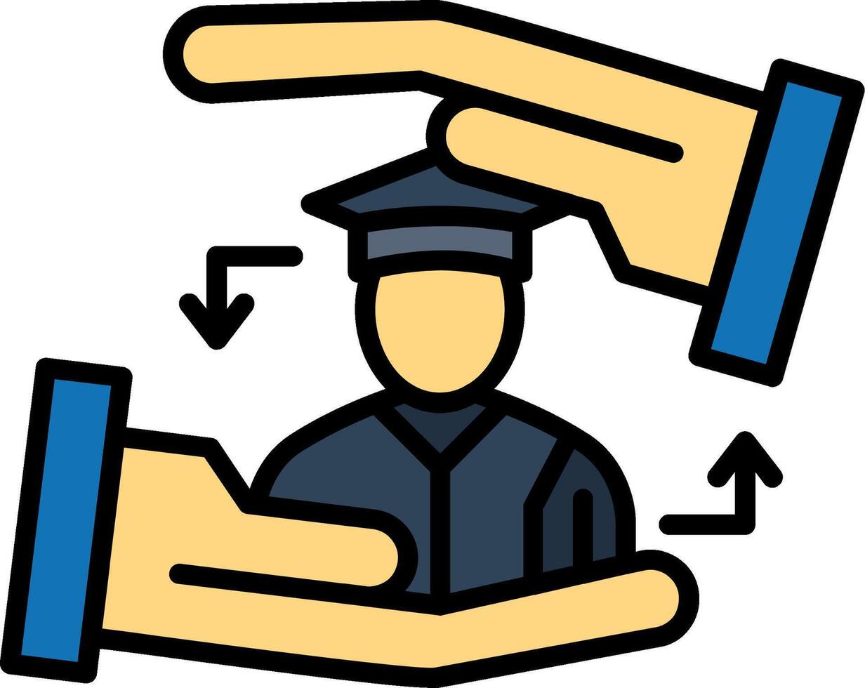Loyalty Line Filled Icon vector