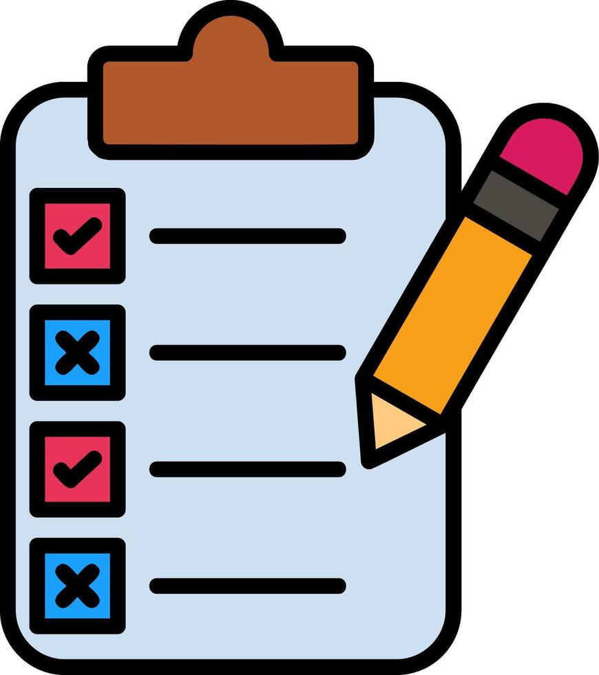Notes Line Filled Icon vector