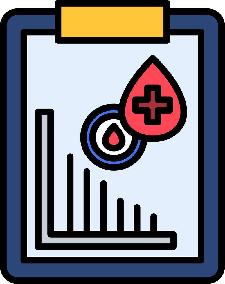 Report Line Filled Icon vector