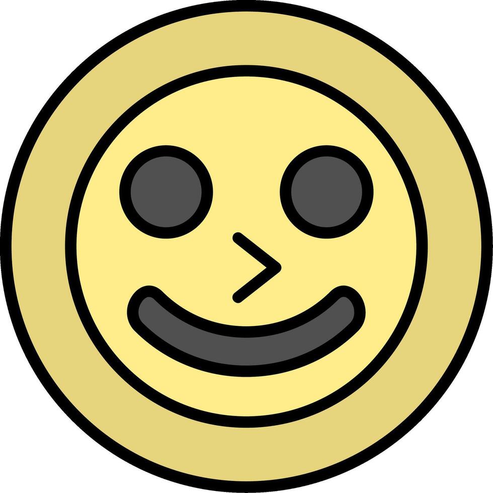 Emoji Line Filled Icon vector