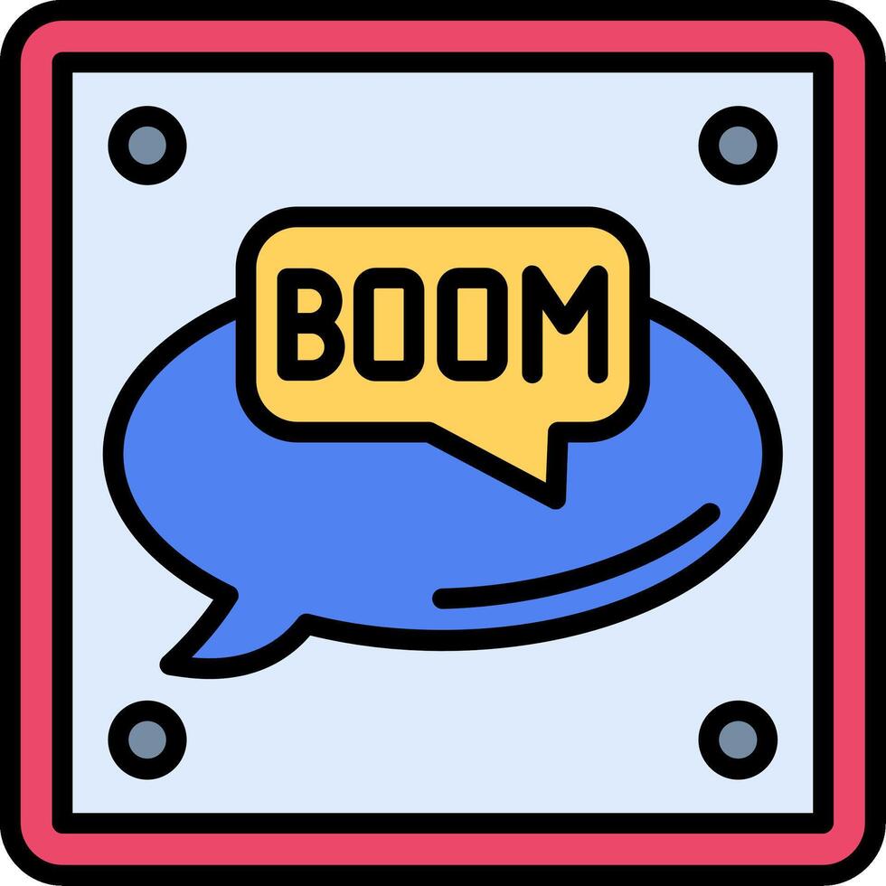 Boom Line Filled Icon vector