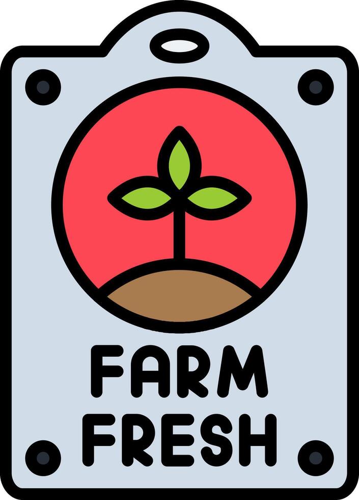 Farm Fresh Line Filled Icon vector