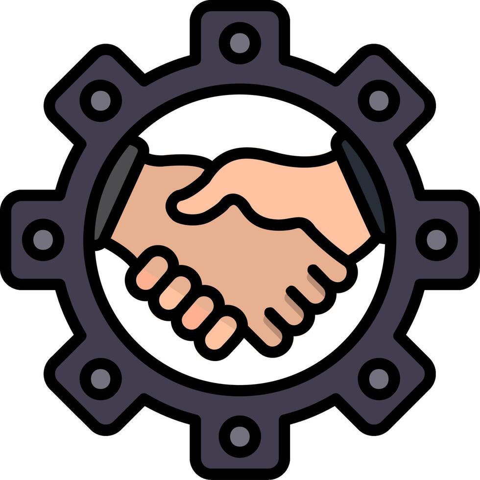 CRM Line Filled Icon vector