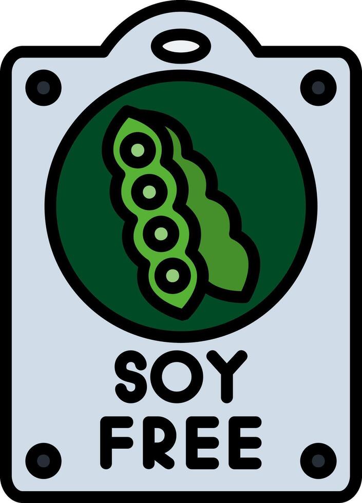 Soy Free Line Filled Icon vector