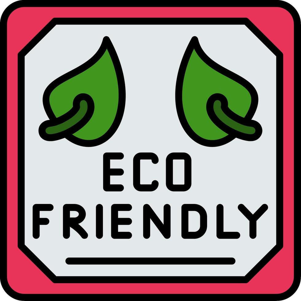 Eco Friendly Line Filled Icon vector