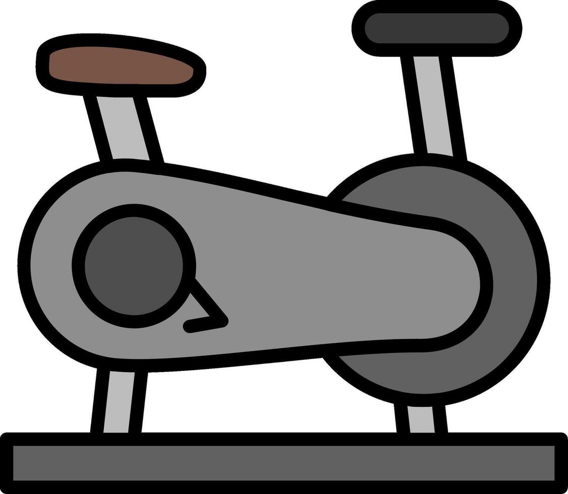 Bicycle Line Filled Icon vector