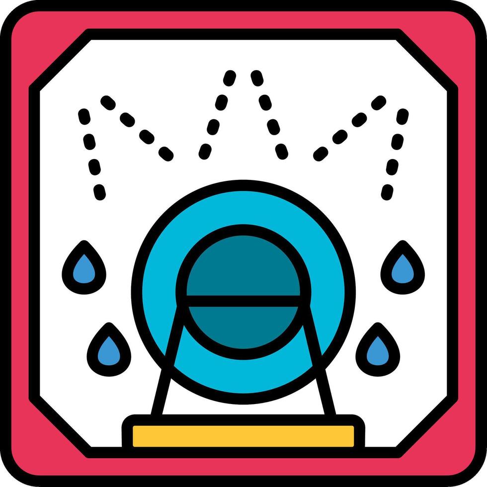 Dishwasher Safe Line Filled Icon vector