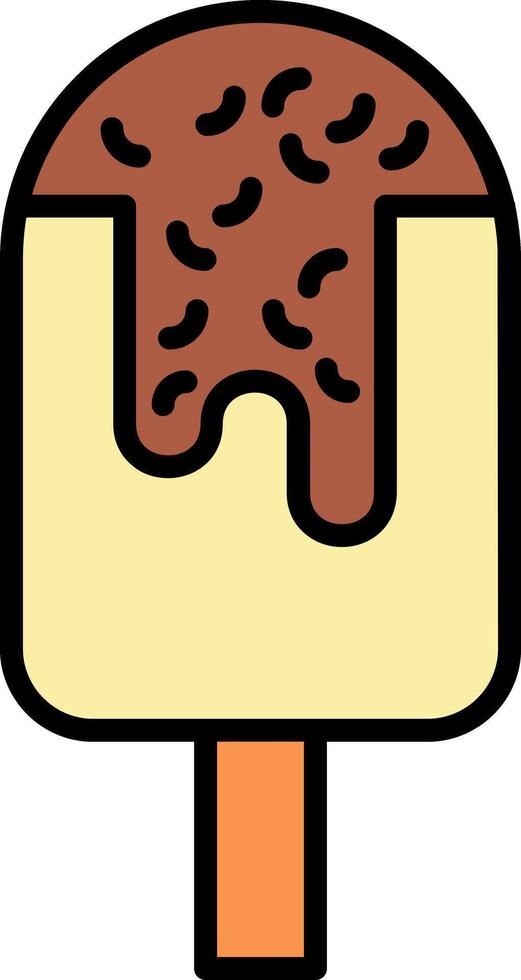 Ice Cream Line Filled Icon vector