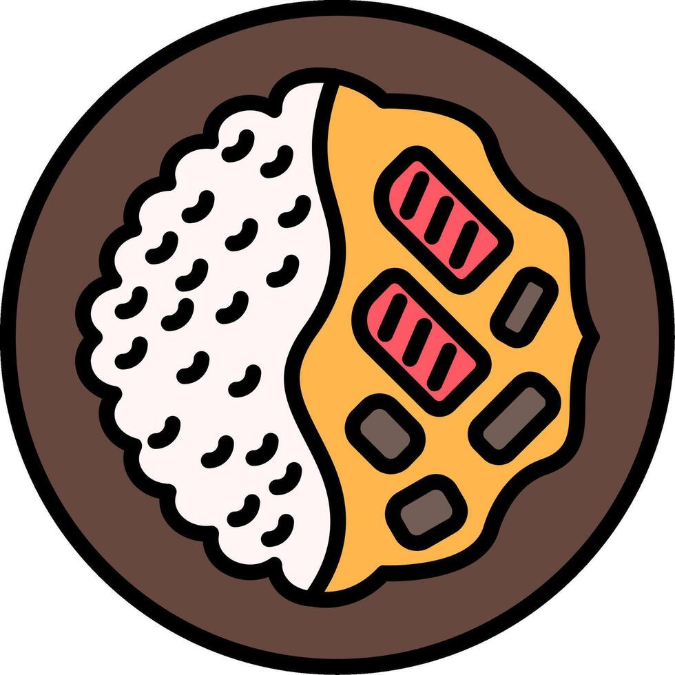 Kare Raisu Line Filled Icon vector