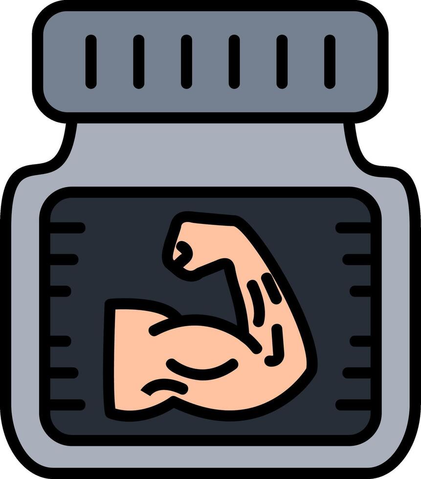 Supplements Line Filled Icon vector