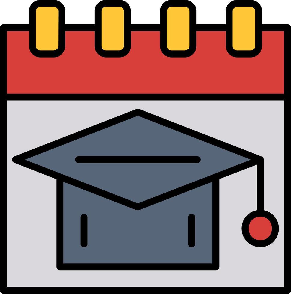 Calendar Line Filled Icon vector