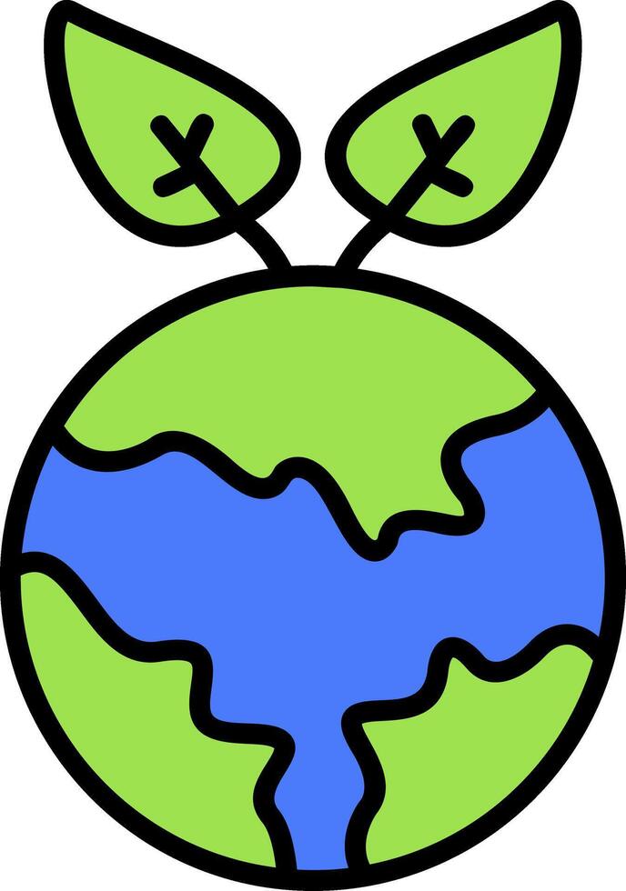 World Ecology Day Line Filled Icon vector