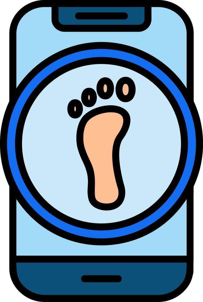 Step Detector Line Filled Icon vector