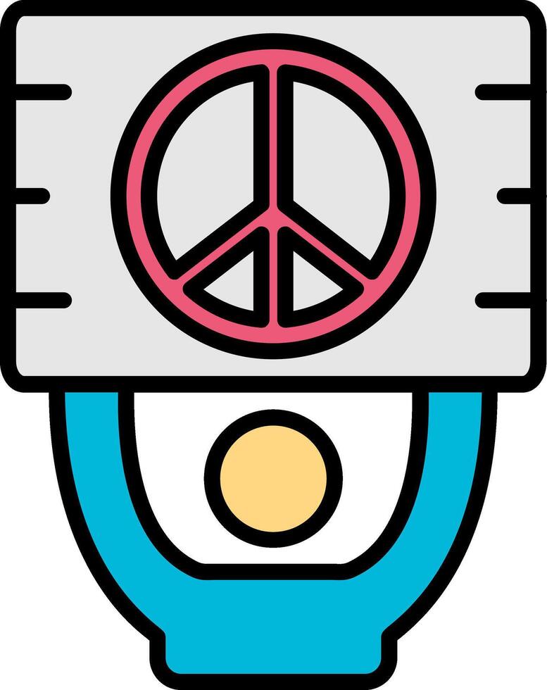 Activist Line Filled Icon vector