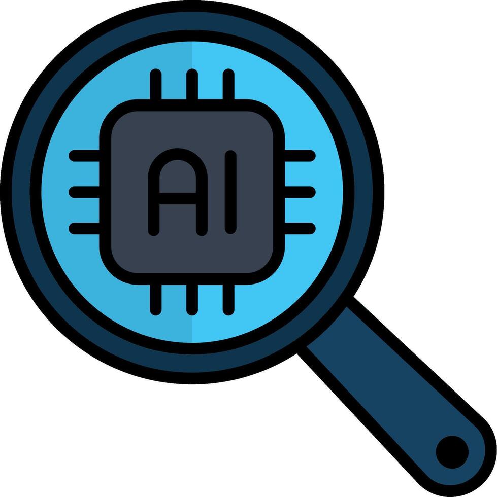 Analysis Line Filled Icon vector