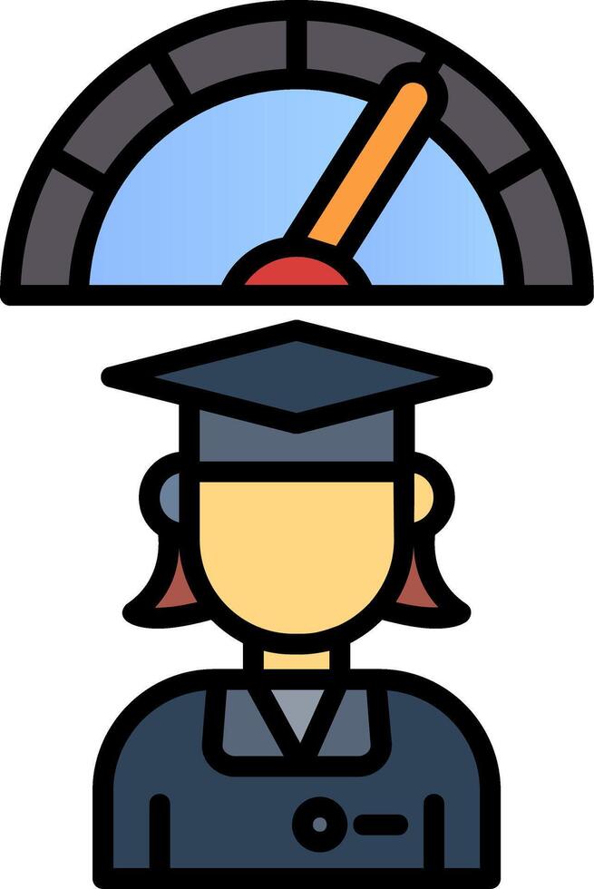 Performance Line Filled Icon vector