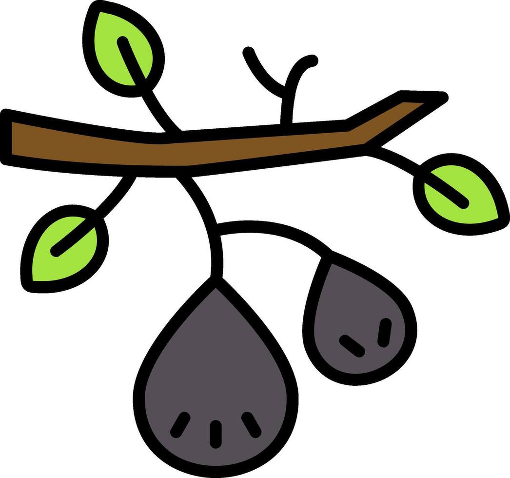Figs Line Filled Icon vector