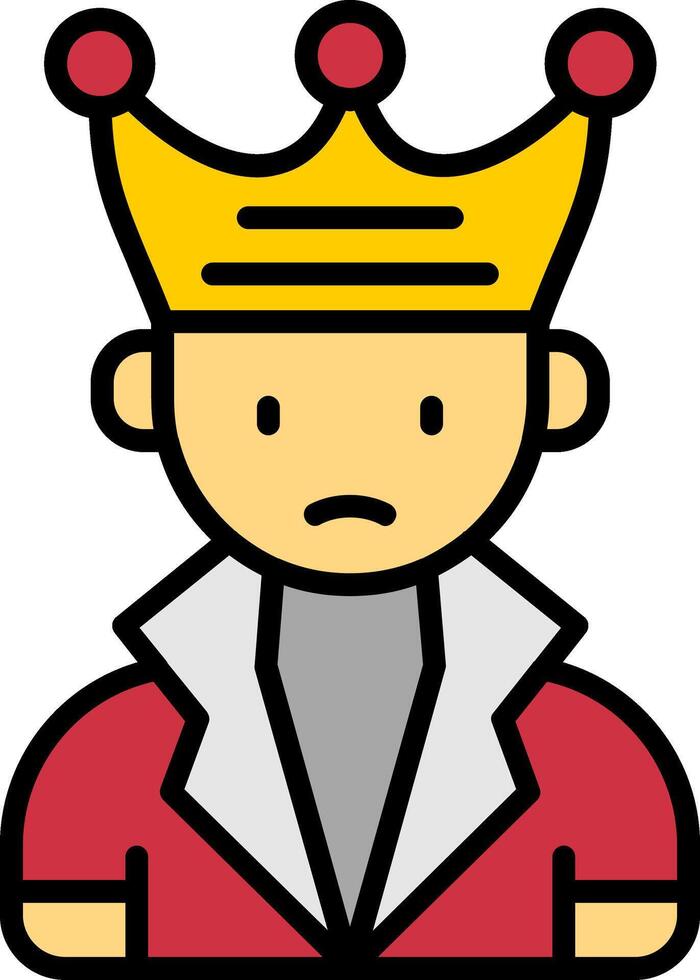 King Line Filled Icon vector