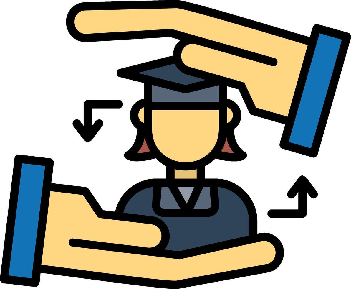 Loyalty Line Filled Icon vector